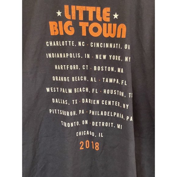 Little Big Town The Bandwagon Tour 2018 T-Shirt Black Short Sleeve Size 3XL - Picture 7 of 7